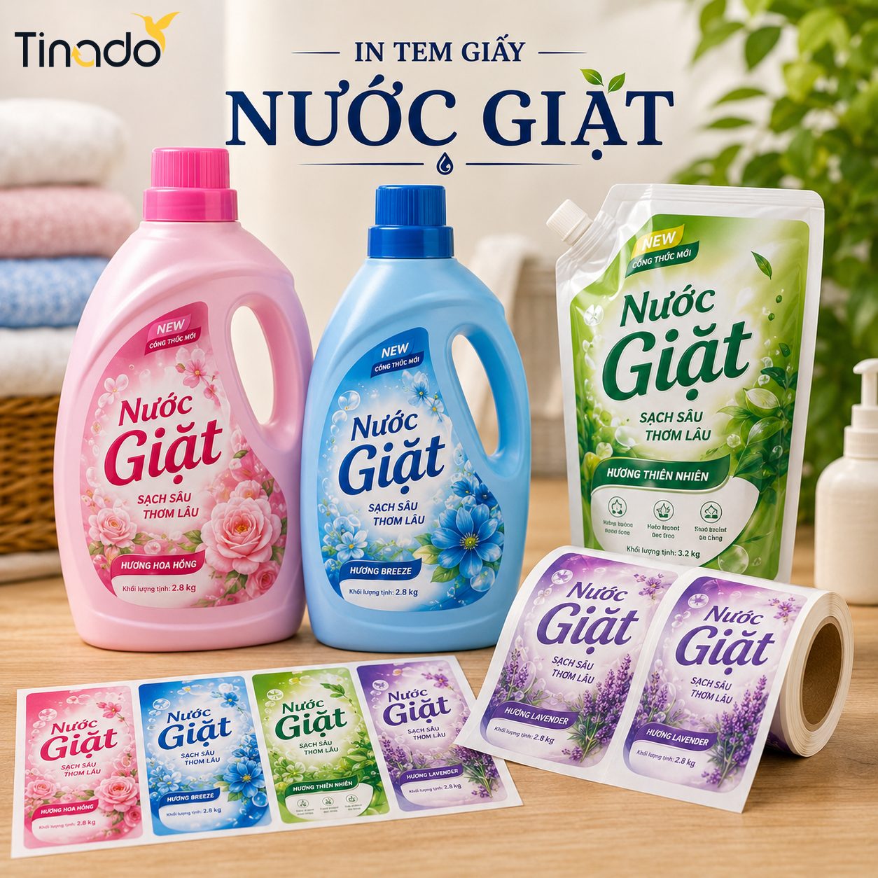 In Tem Giấy Nước Giặt