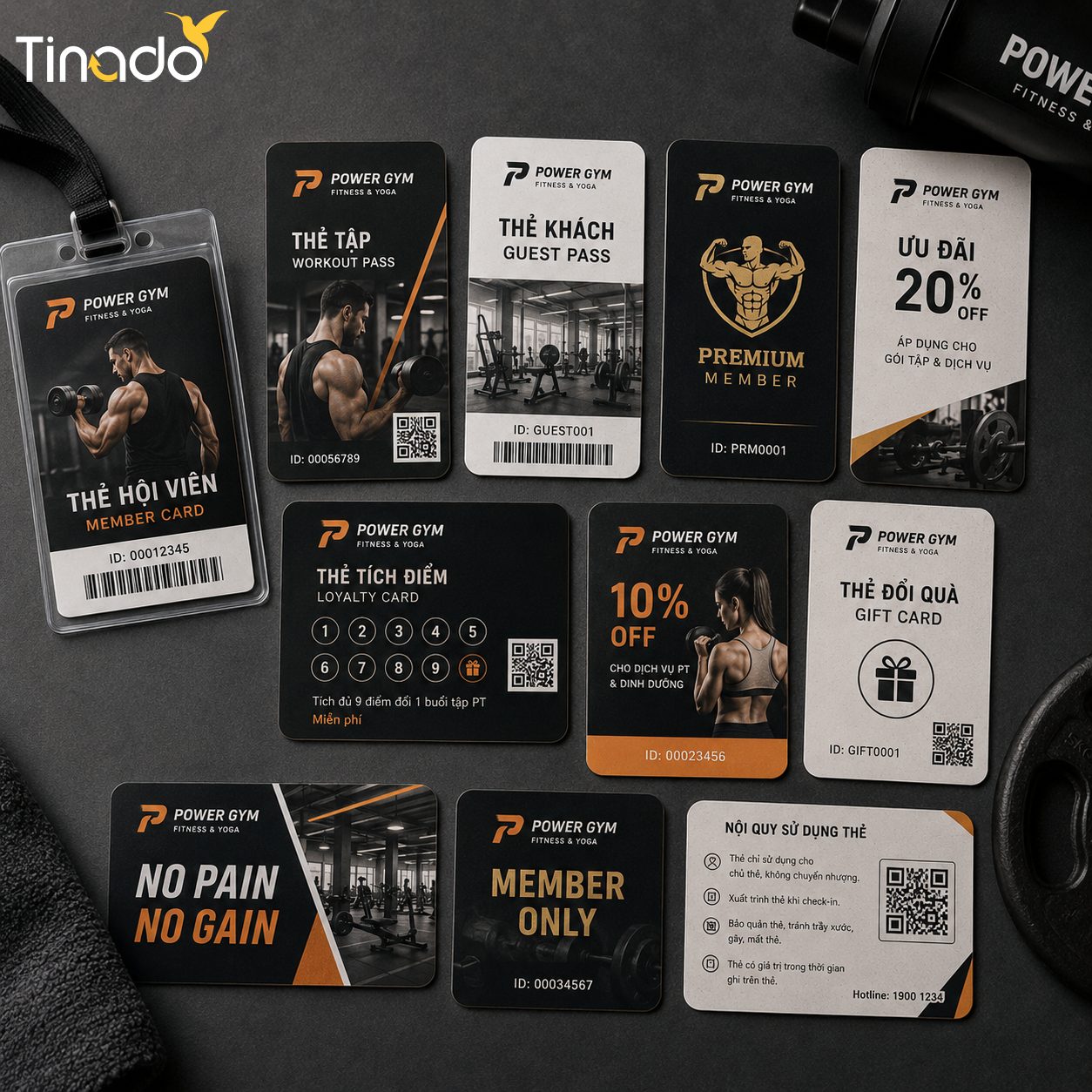 In Thẻ Giấy Cho Phòng Gym