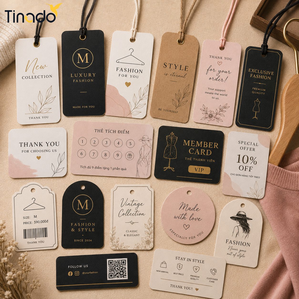 In Thẻ Giấy Cho Shop Thời Trang
