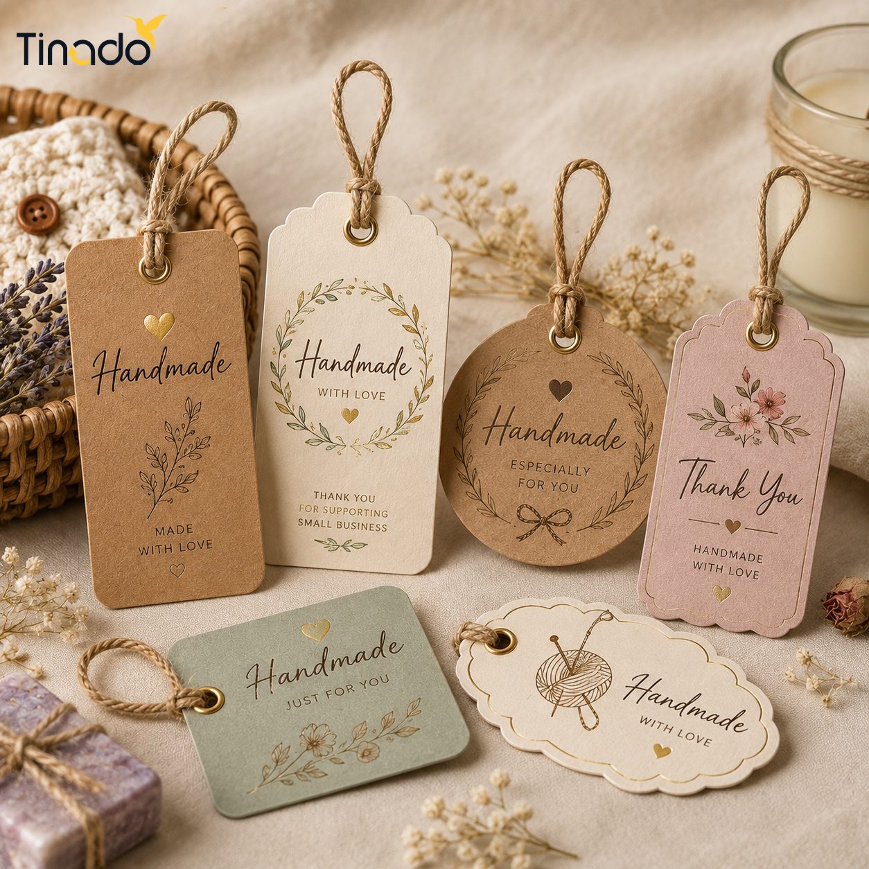 In Thẻ Giấy Treo Đồ Handmade