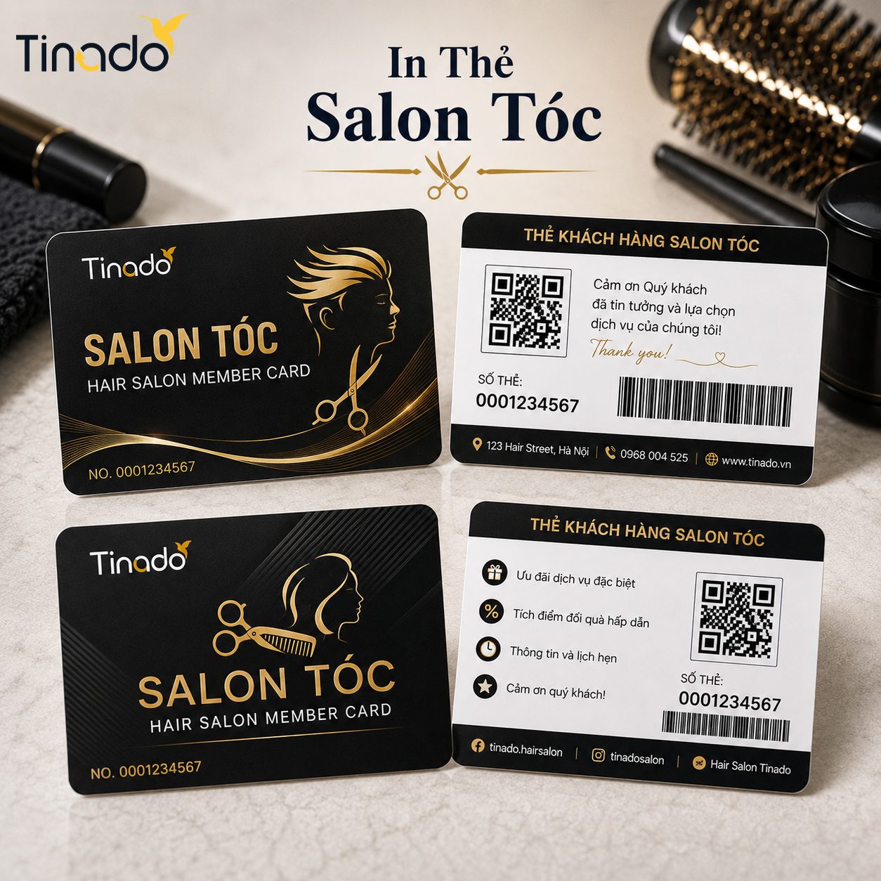 In Thẻ Salon Tóc