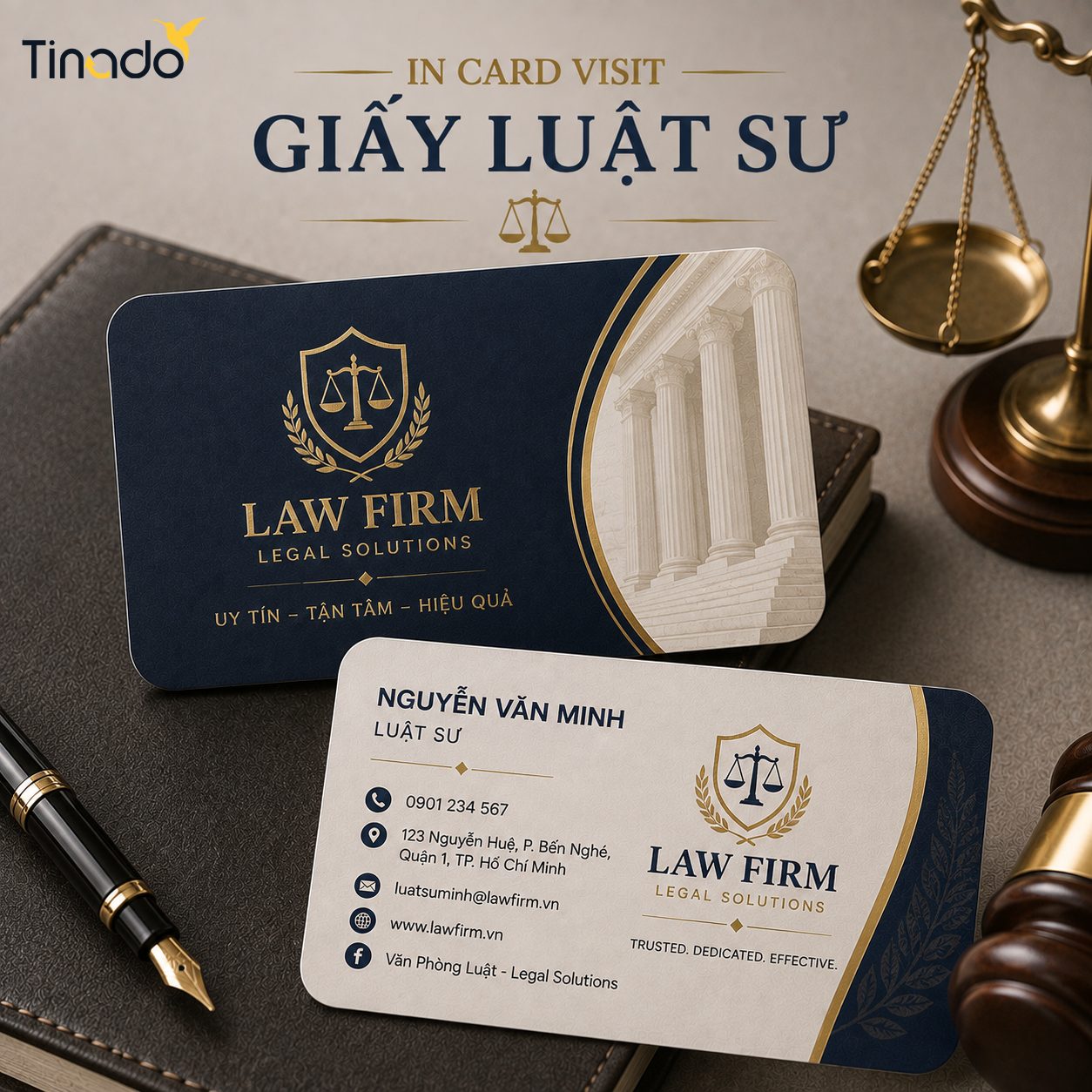 In Card Visit Giấy Luật Sư