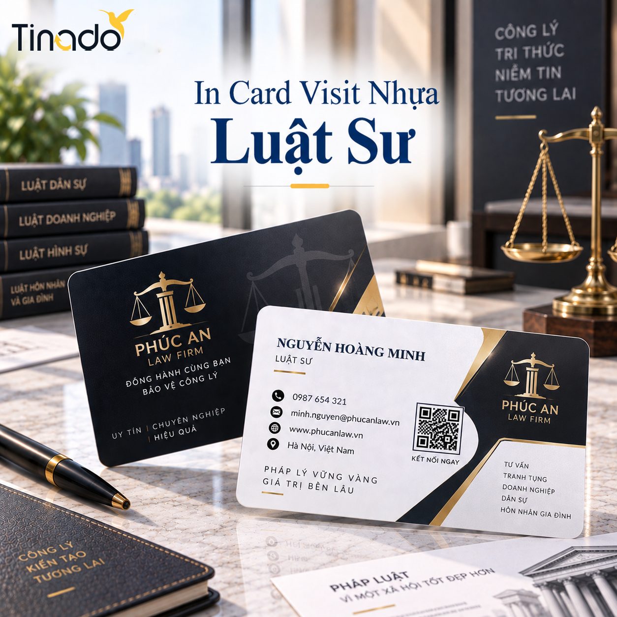 In Card Visit Nhựa Luật Sư