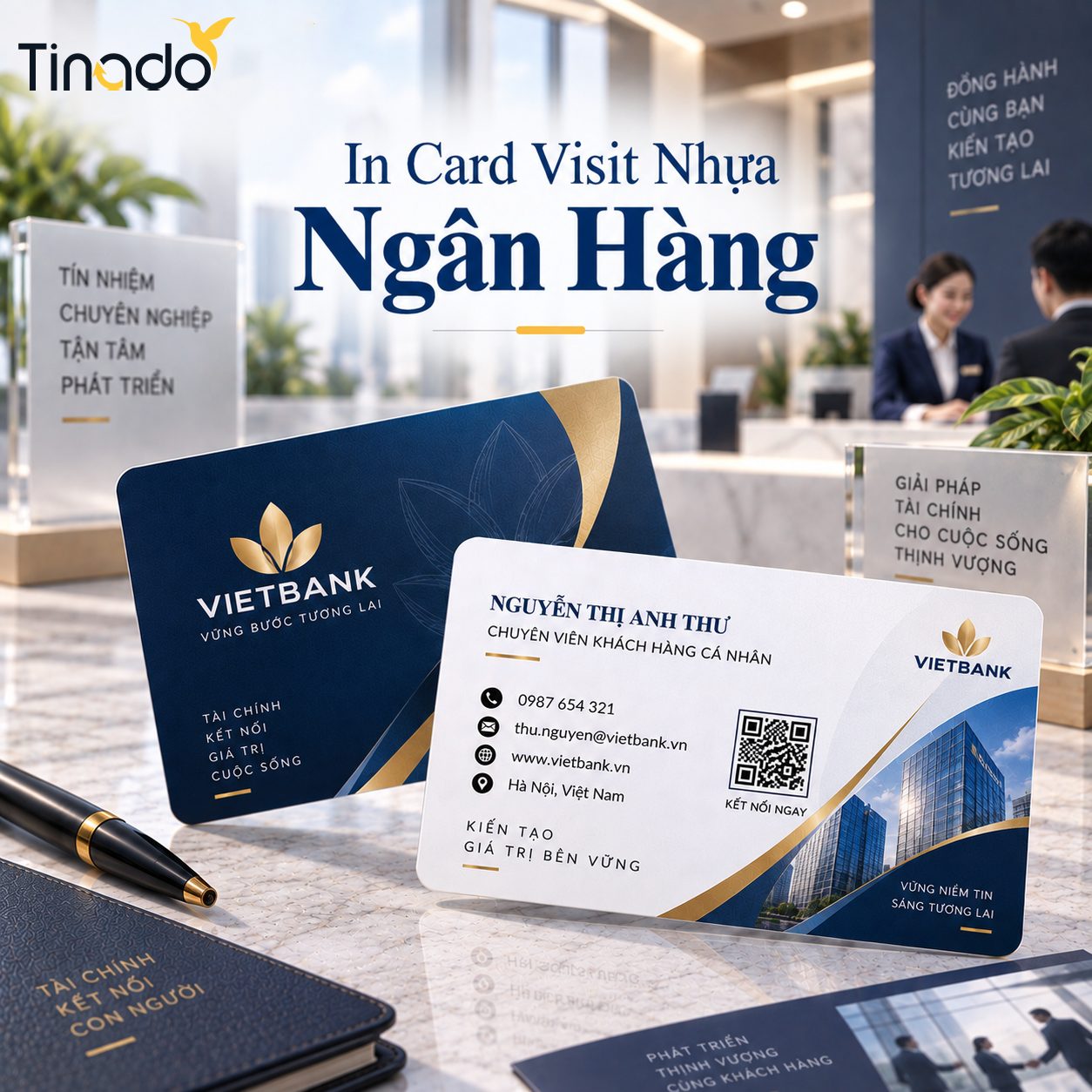 In Card Visit Nhựa Ngân Hàng