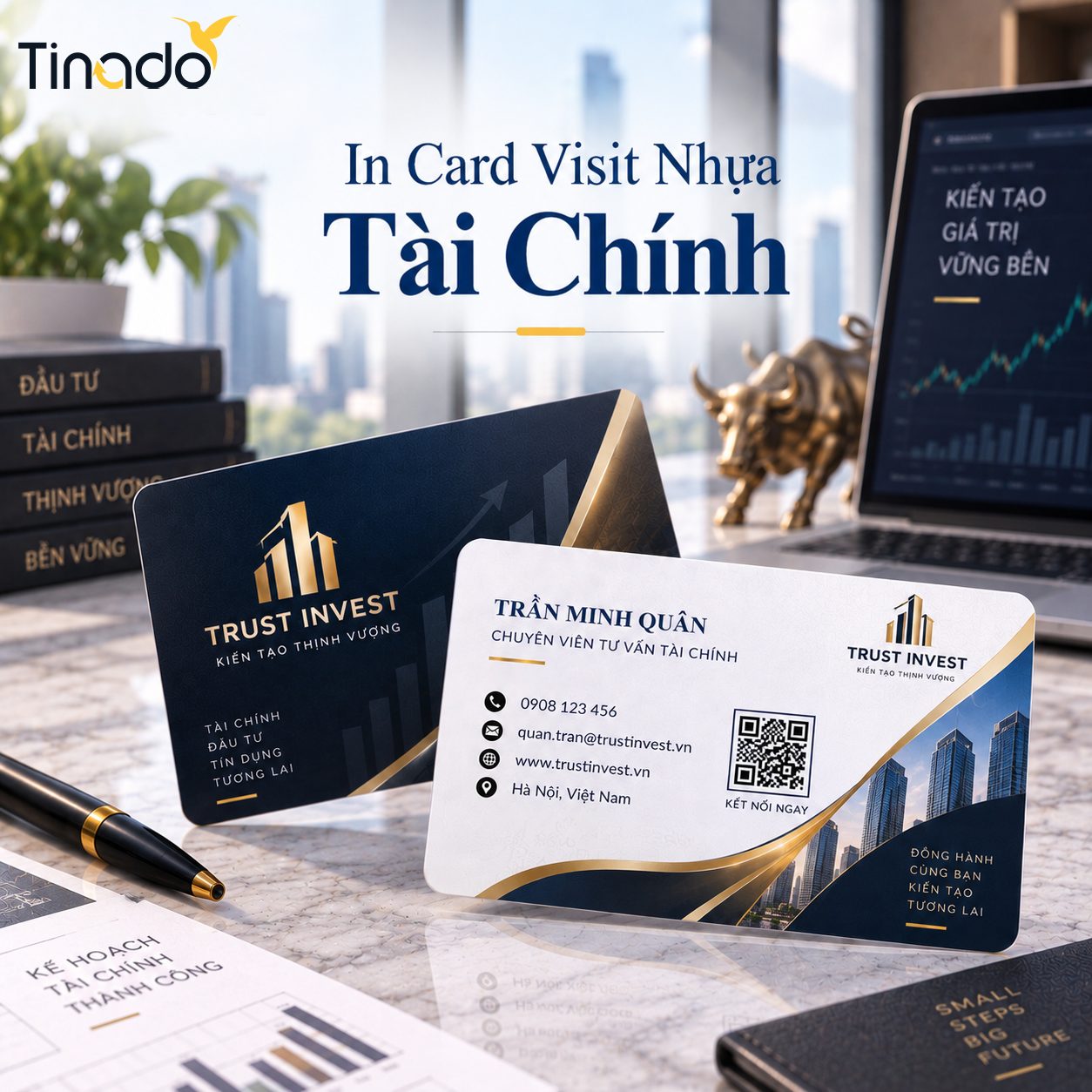 In Card Visit Nhựa Tài Chính